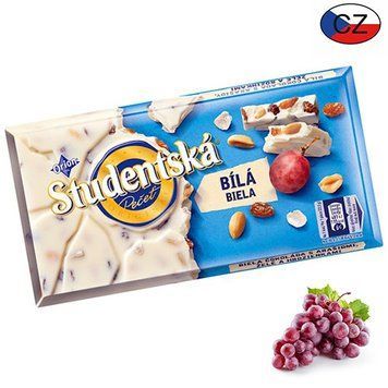 Шоколад белый Studentska (арахис и изюм), 180 г, Чехия 1124223862 фото