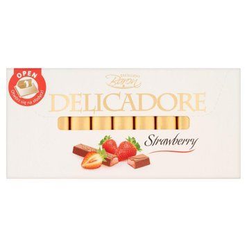 Шоколад молочный с клубнично-йогуртовой начинкой Delicadore Baron, 200 г, Польша 1280206549 фото