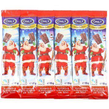 Шоколад на палочке 90г (6 шт по 15 г) в фигурка Санты ONLY Choco 2388424651 фото