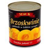 Персики консервовані в сиропі половинками в ж/б M&K (Польща), 820 г 1390997674 фото