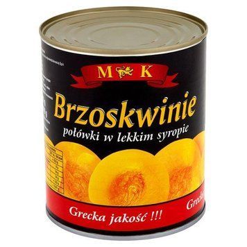 Персики консервированные в сиропе половинками в ж/б M&K (Польша), 820 г 1390997674 фото