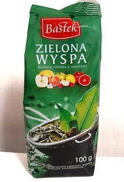 Чай зеленый листовой с добавками кусочками фруктов Bastek, 100 г, Польша 1573910141 фото