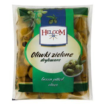 Оливки іспанські зелені без кісточки Helcom, у пакеті 195 г, Польща 1738924906 фото