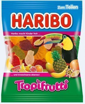 Конфеты желейные тропические фрукты Haribo Tropifrutti,175г, жевательные конфеты Харибо, мишки золотые 1778810176 фото