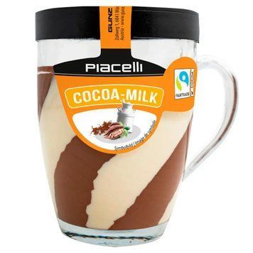 Шоколадная молочная паста (крем) c ореховим вкусом в чашке Piacelli Duo, 300 г, Австрия, двухцветная 1577911261 фото