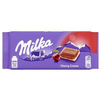 Шоколад молочный с молочно-вишневой кремовой начинкой Milka Cherry Creme, 100г Швейцария 1710271026 фото