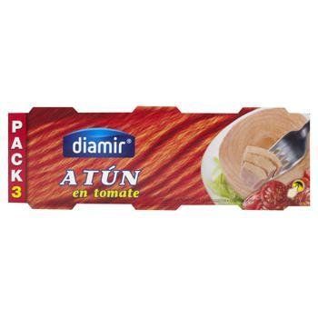 Тунець суцільними шматочками в соусі томатному DIAMIR 240 г (3х80г), Іспанія, консерва 2268185028 фото