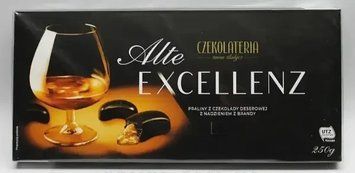 Шоколадные конфеты в коробке Alte Excellenz с алкоголем (бренди), 250г, Германия 2003810509 фото