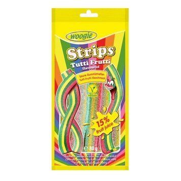 Конфеты желейные палочки фруктовые Woogie Strips, 80г, Германия 2185112899 фото