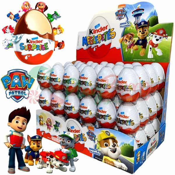 Конфеты шоколадные яйцо Киндер Kinder серия Paw Patrol (Щенячий патруль), 20г, для мальчиков и девочек 1782874072 фото
