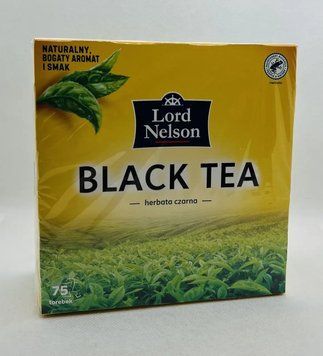 Чай черный без добавок в пакетиках Lord Nelson Black Tea, 75шт Польша 1945667564 фото