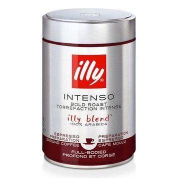 Элитный кофе молотый с горчинкой ILLY Intenso в жестяной банке 250г. Темная итальянская обжарка 1198222213 фото