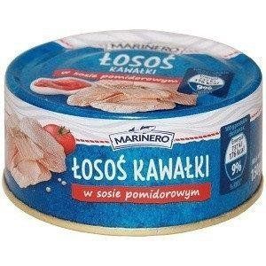 Лосось цельными кусками в томатном соусе Marinero Losos, 150г, Польша, консерва в жестяной банке 1440110717 фото