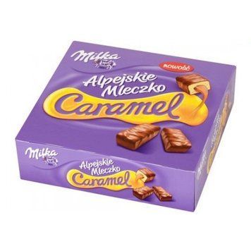 Конфеты Милка птичье молоко (суфле) карамельной начинкой вкусом в коробке Milka Alpejskie Mleczko, 330г 1710300490 фото