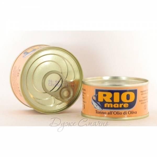 Тунец (консерва) цельными кусочками в оливковом масле Rio Mare, 65г, Италия 787921745 фото