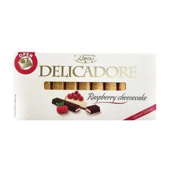 Молочный шоколад с начинкой малиновый чизкейк Delicadore Baron, 200 г, Польша 1280212484 фото