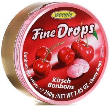 Леденцы в жестяной банке Woogie Fine Drops со вкусом Вишни в ж/б, 200 г (Австрия) 1321336218 фото