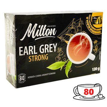 Чай черный с бергамотом в пакетах Milton Earl Grey Strong (80шт), 120г Польша 2275509882 фото