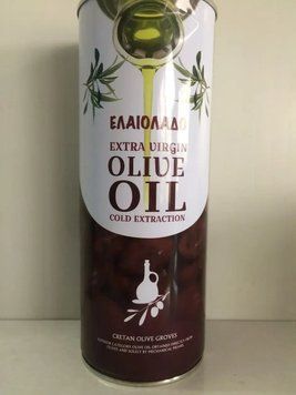 Оливковое масло рафинированное Elaiolado Extra Virgin, 1 л, Греция, для жарки, в жестяной банке 1951399183 фото