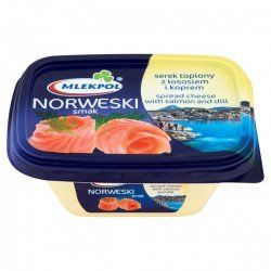 Крем-сыр плавленный с лососем и укропом Mlekpol Norweski, 150 г 1321373854 фото