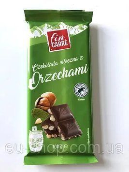 Молочный шоколад Fin Carre с лесными орехами (фундук), 100 г 1697181970 фото
