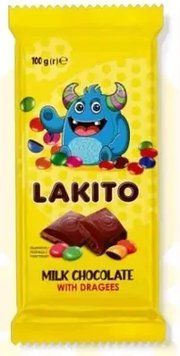 Шоколад молочный с драже Lakito 100г 2426171584 фото
