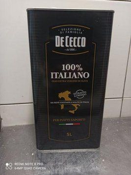 Оливковое рафинированное масло для жарки в жестяной банке с дозатором De Cecco 100% Italiano, 5л (Италия) 1424031289 фото