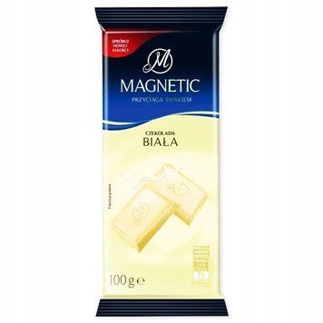 Шоколад белий Magnetic Biala, 100г Польша 2107461670 фото