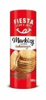 Печенье сэндвич с шоколадом Fiesta Markizy в упаковке 300г Польша, хрустящее шоколадной прослойкой 1711495337 фото