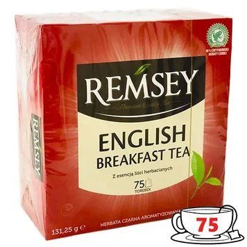 Чай черный без добавок в пакетиках Ramsey Englisch Breakfast, 75 шт, Польша 2109807192 фото