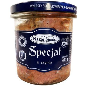 Мясная консерва тушонка свинная с ветчиной Special Nasze Smaki , 300г (Польша), без консервантов 1840297866 фото