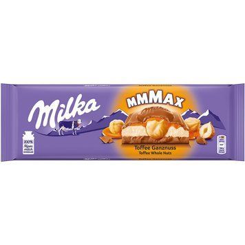 Шоколад молочный с цельным орехом фундук и карамельной нугой Milka Toffee, 300 г, Швейцария 955317625 фото