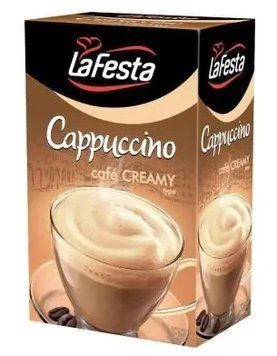 Капучино растворимый кремовый в стиках La Festa Cafe Creamy, 125г (10шт х12,5г), напиток кофейный 1664547147 фото