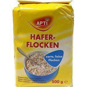 Овсянка классическая цельнозерновая Apti Haferflocken 500г, Германия, быстрого приготовления 1584429190 фото