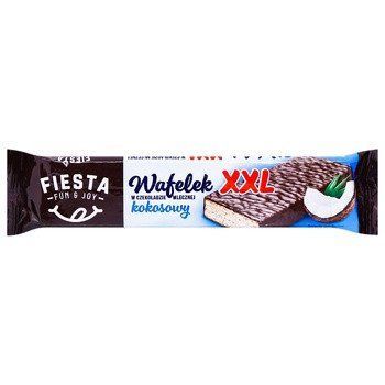 Вафли в шоколаде с кокосовым кремом (начинкой) Fiesta XXL, 30г, Польша 1715951440 фото