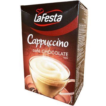Капучино растворимый со вкусом шоколада в стиках La Festa Cafe Chocolat, 125г (10шт х12,5г), напиток кофейный 1664553803 фото