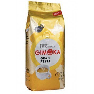 Кофе зерновой Gimoka Gran Festa (Джимока), смесь робусты и арабики, 1 кг, Италия 217911615 фото