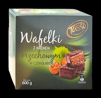 Вафли в шоколаде с ореховым кремом Tasso Wafelki, 600 г, Польша, в коробке 1508003082 фото