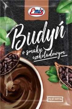 Пудинг с шоколадным вкусом БЕЗ САХАРА Budyn Emix, 40 г, Польша, быстрого приготовления 1437738815 фото