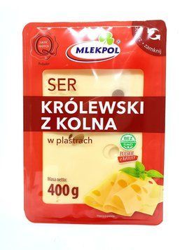 Сыр твердый нарезка Mlekpol Krolewski z Kolna (Королевский сыр), 400 г 1371461961 фото