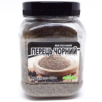 Перец черный молотый ТМ Світ Смаку, 200г банка (Эфиопия) 2114219216 фото