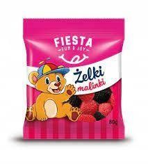 Конфеты желейные Fiesta Zelki малина, 80г, жевательные конфеты, Польша 1698100730 фото
