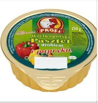 Паштет польский Profi Pasztet z drobiem i papryka (курица и паприка), 250г, таблетка, БЕЗ Консервантов 1665680448 фото
