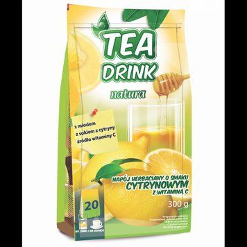 Чай гранулированный с ароматом лимона, растворимый чай Tea Drink 300г, Польша, с витамином С 1715979992 фото