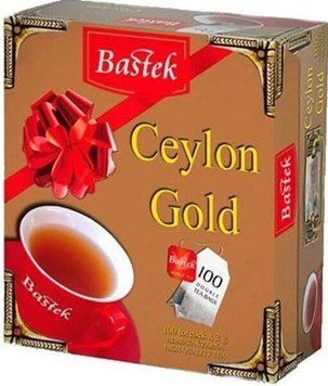 Черный цейлонский чай в пакетиках 100 пакетов Bastek Ceylon Gold, Польша 1628466391 фото