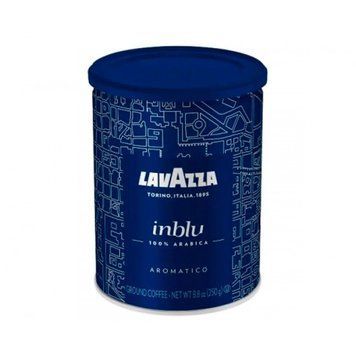 Кофе молотый из Италии 250 г смесь сортов арабики Lavazza Espresso InBlu в жестяной банке 1024287971 фото