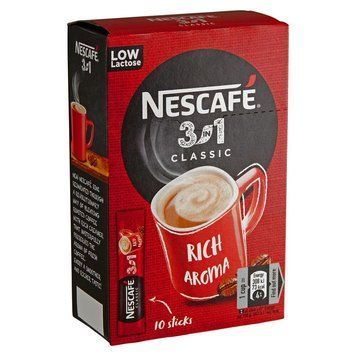 Кавовий напій розчинний Nescafe Classic 3в1 у стиках, 165 г (10 шт. х 16, г), Чехія, Нескафе Класік 1857291383 фото