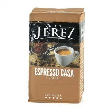 Кофе молотый итальянский темно-средней обжарки Don Jerez Espresso Casa, 250г, смесь арабики и робусты 1511685576 фото