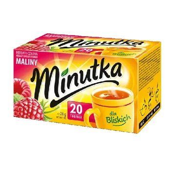 Чай черный с малиной мелколистовой в пакетиках Minutka, 28 г (20 шт.), Польша 1698149717 фото
