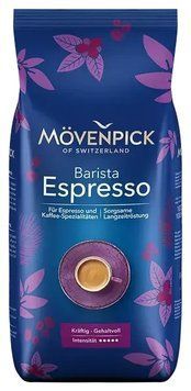 Кофе зерновой темной обжарки Movenpick Espresso Германия, 1кг (Оригинал) 601813794 фото